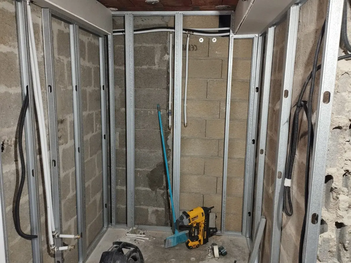 rénovation salle de douche avant à Hossegor